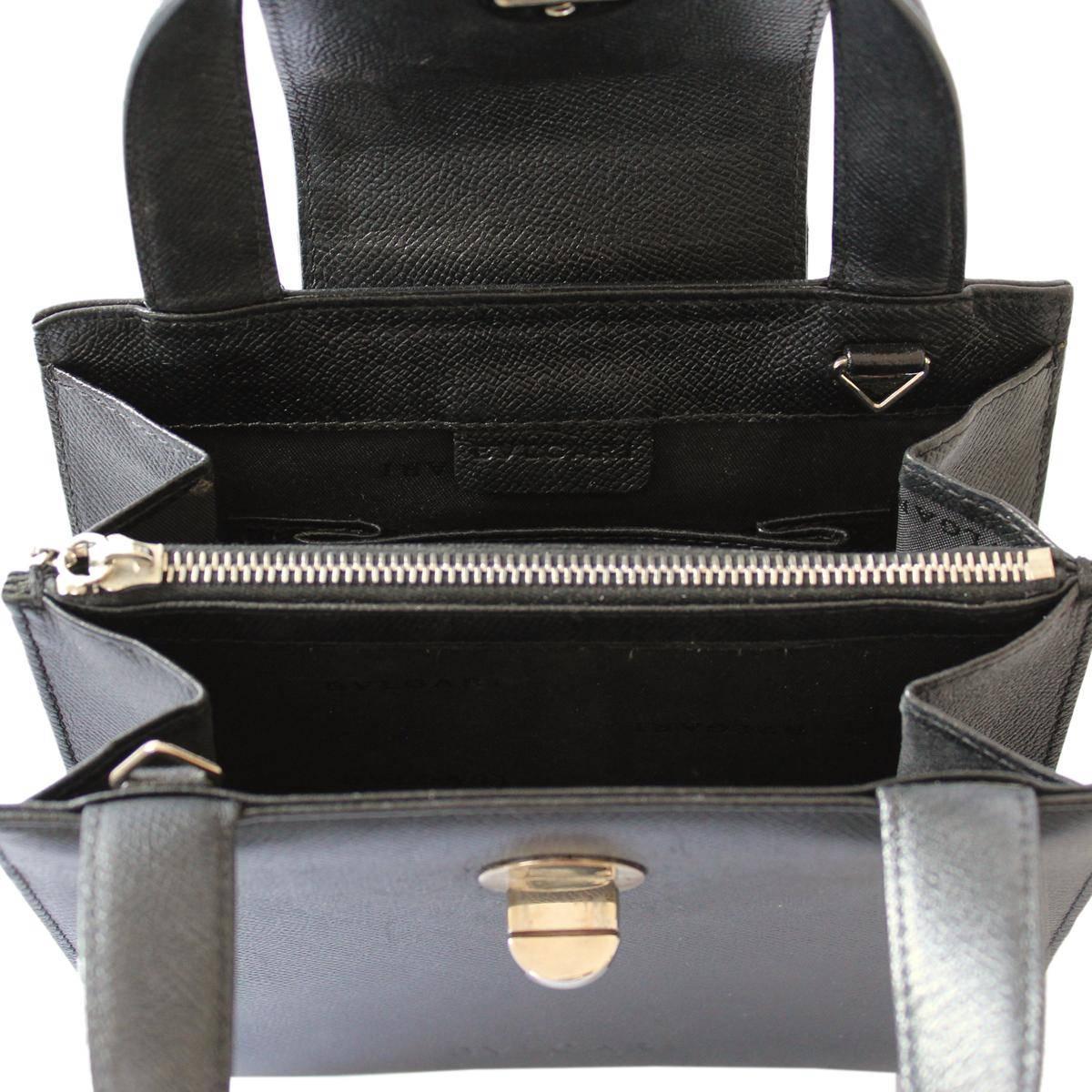 Women's Bulgari Black Leather Bag