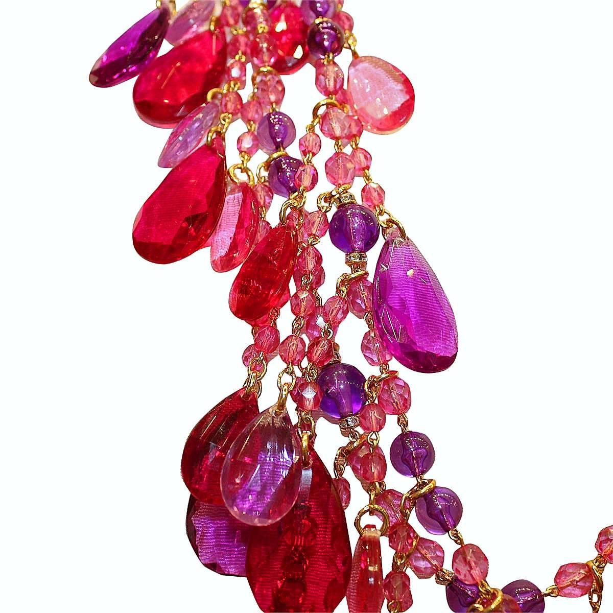 Carlo Zini Milano Multicolored Long Necklace In New Condition For Sale In Gazzaniga (BG), IT