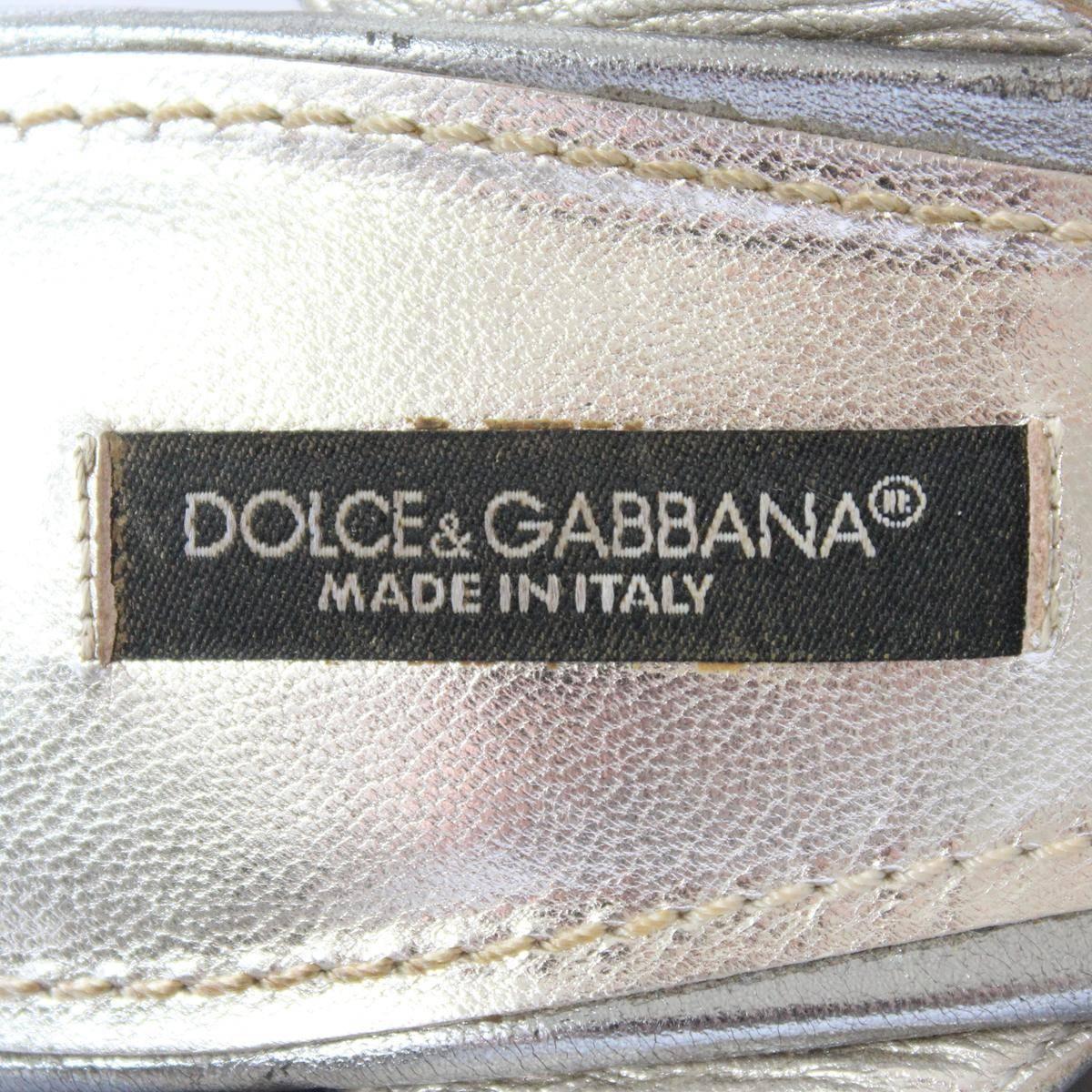 Dolce & Gabbana  Silver Sequins Sandal 39 1