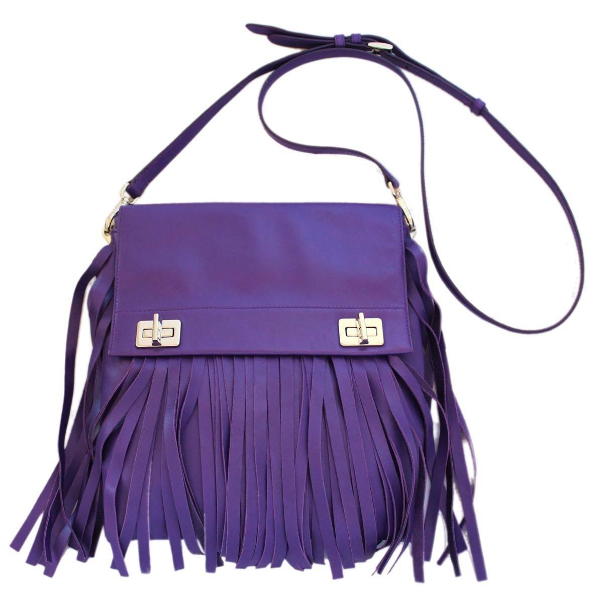 Prada Purple Fringes Shoulder Bag