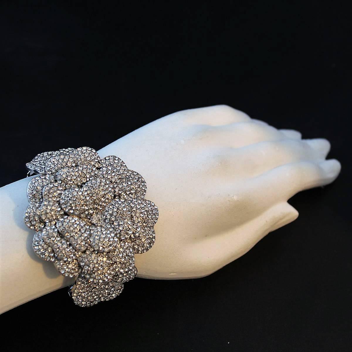 Women's Carlo Zini  Swarovsky Floral Bracelet For Sale