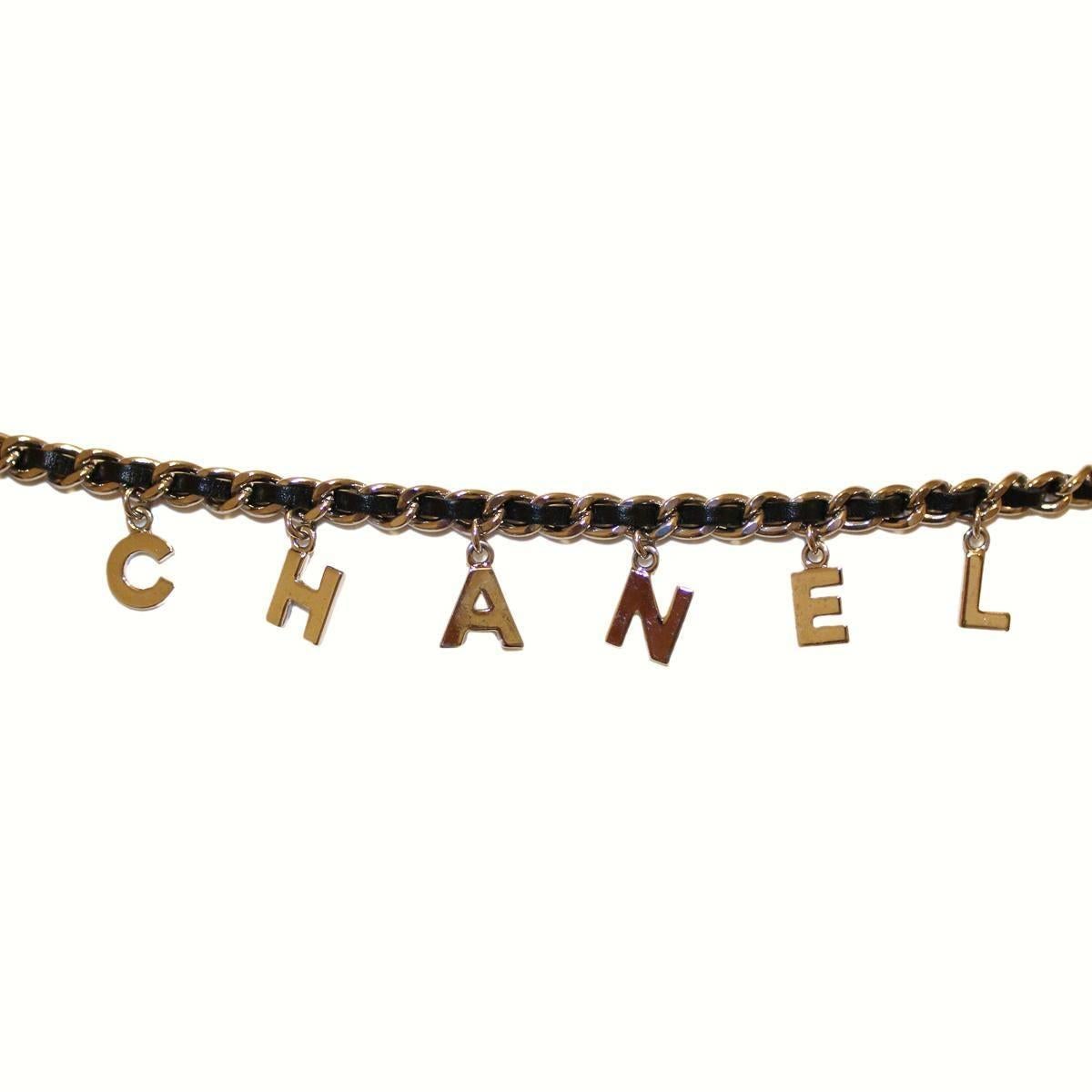 chanel belt letters