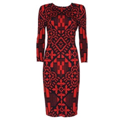 Alexander McQueen  Black&Red Optical Dress M