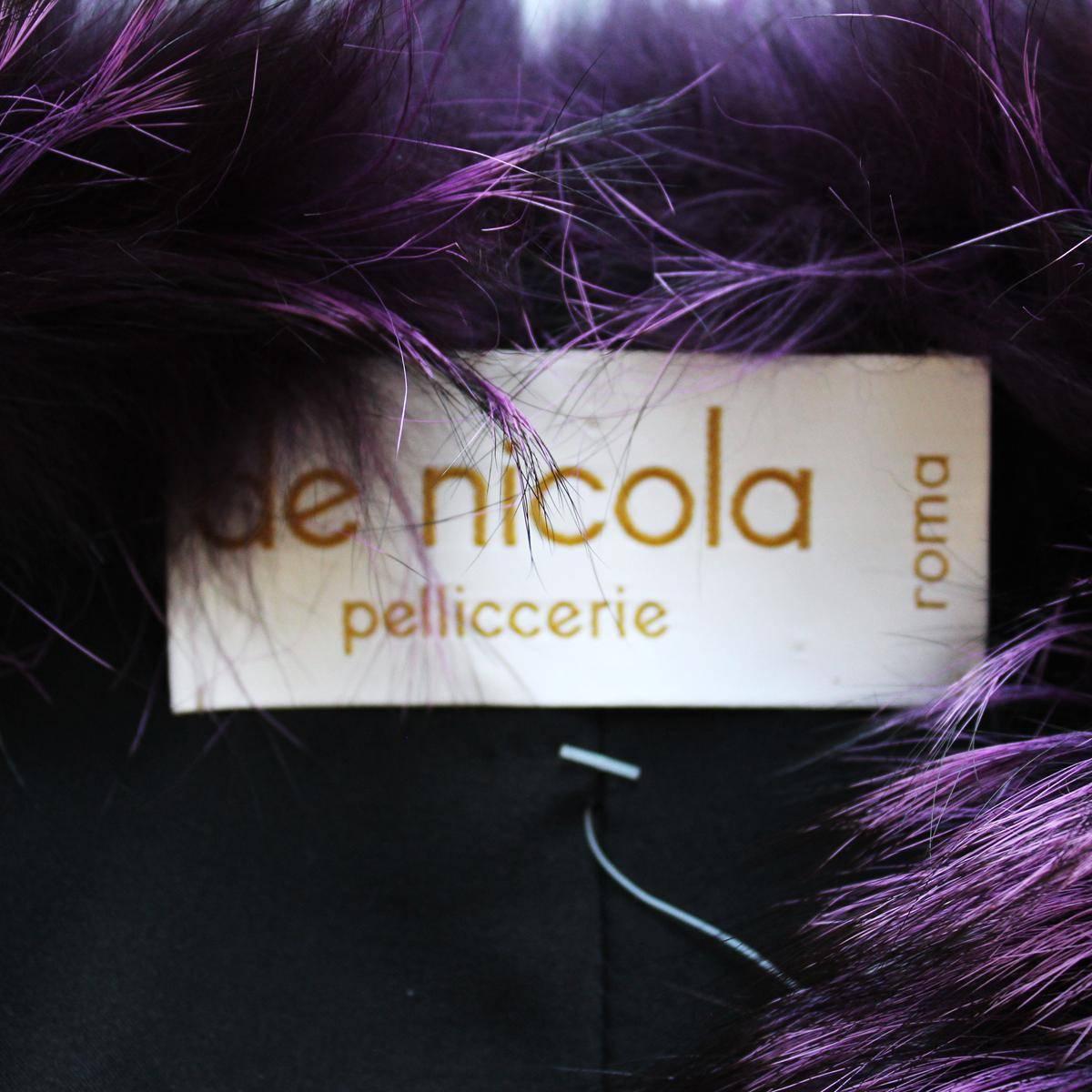 De Nicola Roma Purple Fox Fur Collar  In Excellent Condition In Gazzaniga (BG), IT