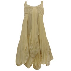 Elfenbeinfarbenes Seiden-Cocktailkleid vonblos, 2008