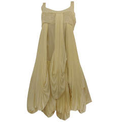 2008 Byblos Ivory Silk Cocktail Dress 12