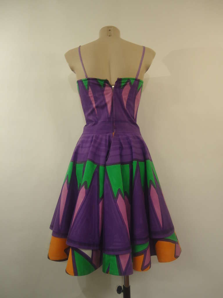 1960s Livio De Simone Multicolored Dress