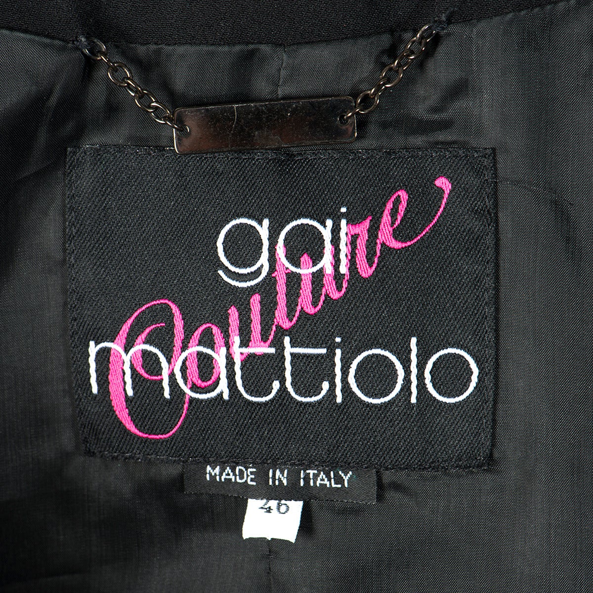 Women's Gai Mattiolo Couture Black Lace and Viscose Skirt Suit