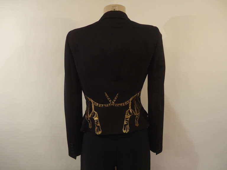 Alexander McQueen Tiger Embroidered Jacket 2007 Collection