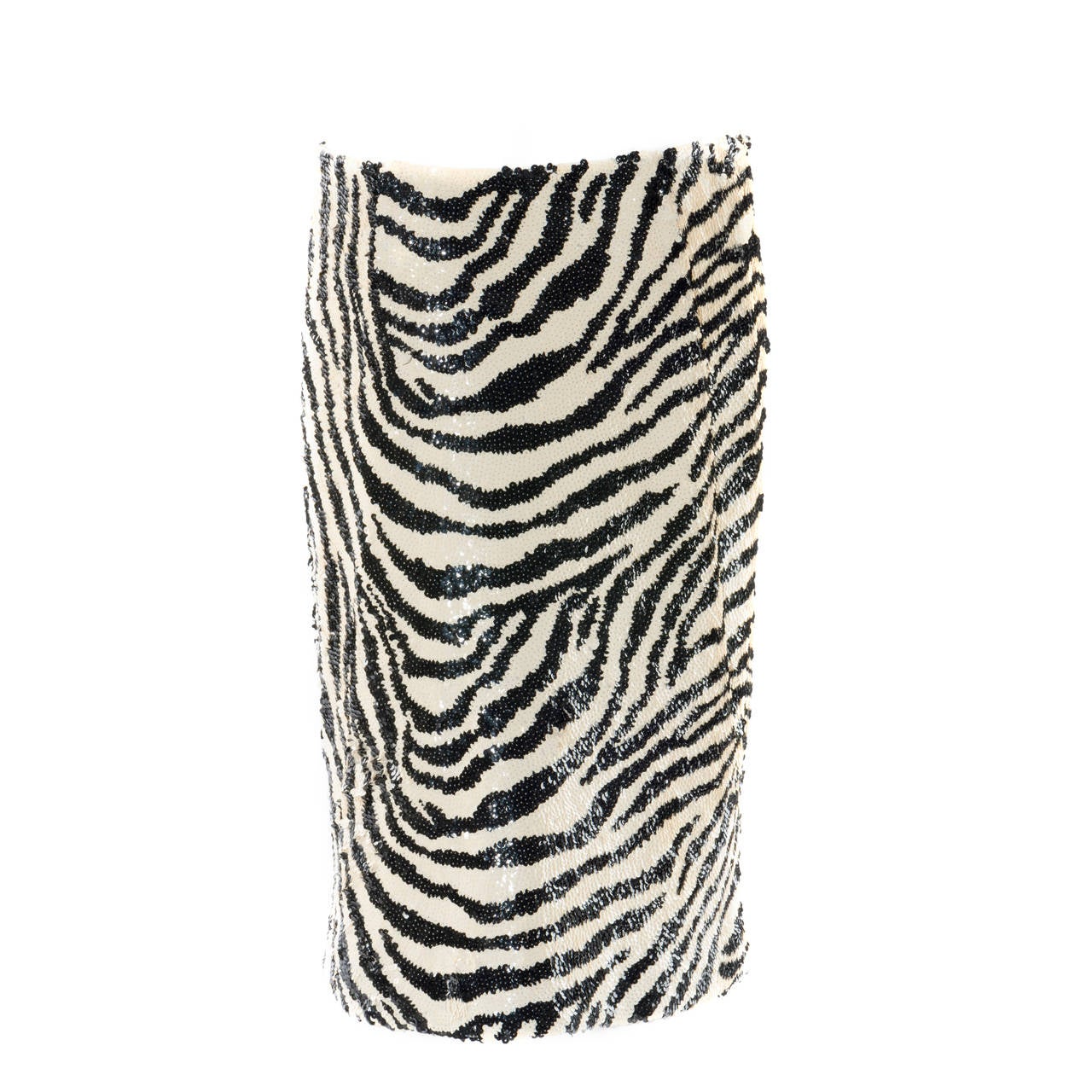Valentino Roma Black&Beige Sequins Skirt