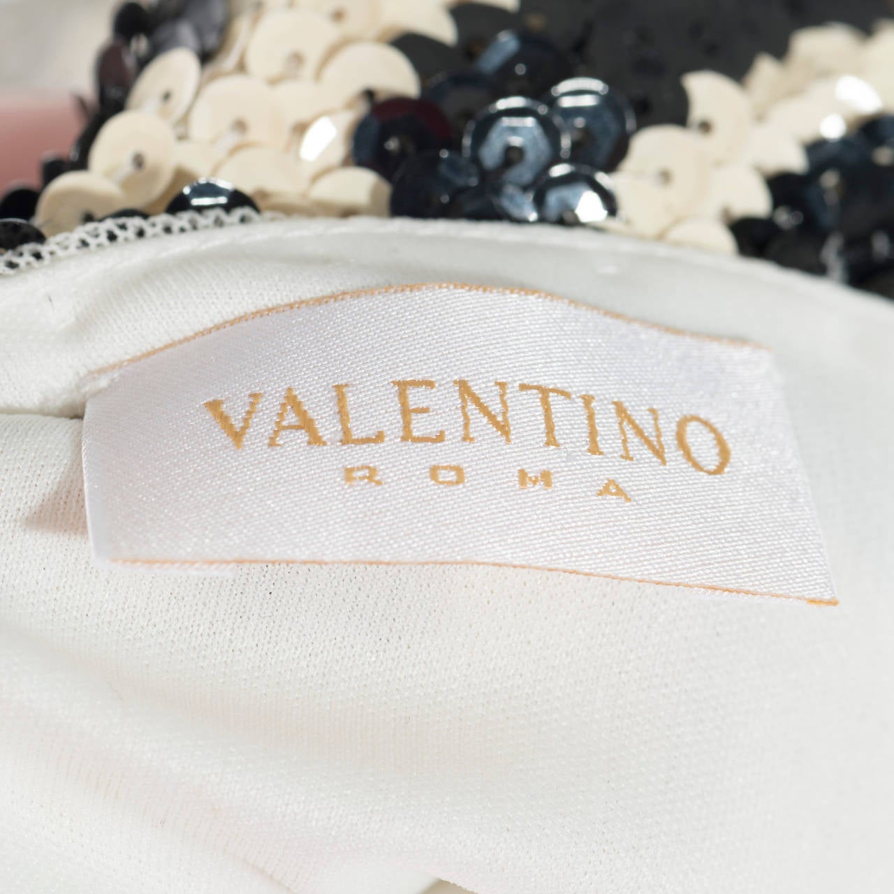 Women's Valentino Roma Black&Beige Sequins Skirt