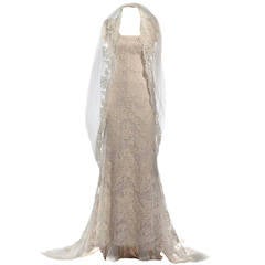 2011 Valentino natürliches weißes Hochzeitskleid