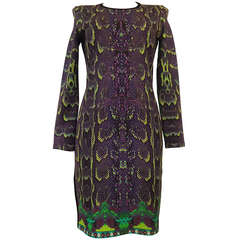 Roberto Cavalli Multicolored Printed Python Dress 5