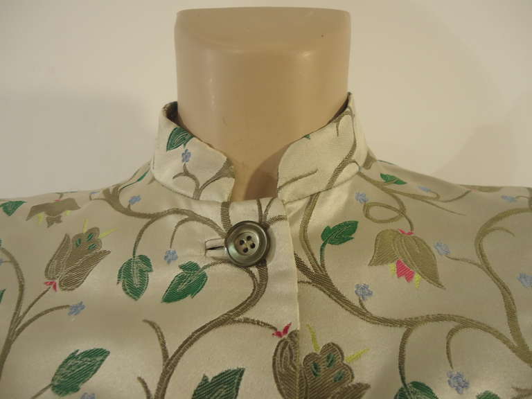 1997 Prada Embroided Floral Silk Jacket In Excellent Condition In Gazzaniga (BG), IT