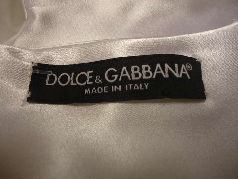 Dolce & Gabbana White Satin Ceremony Dress 1