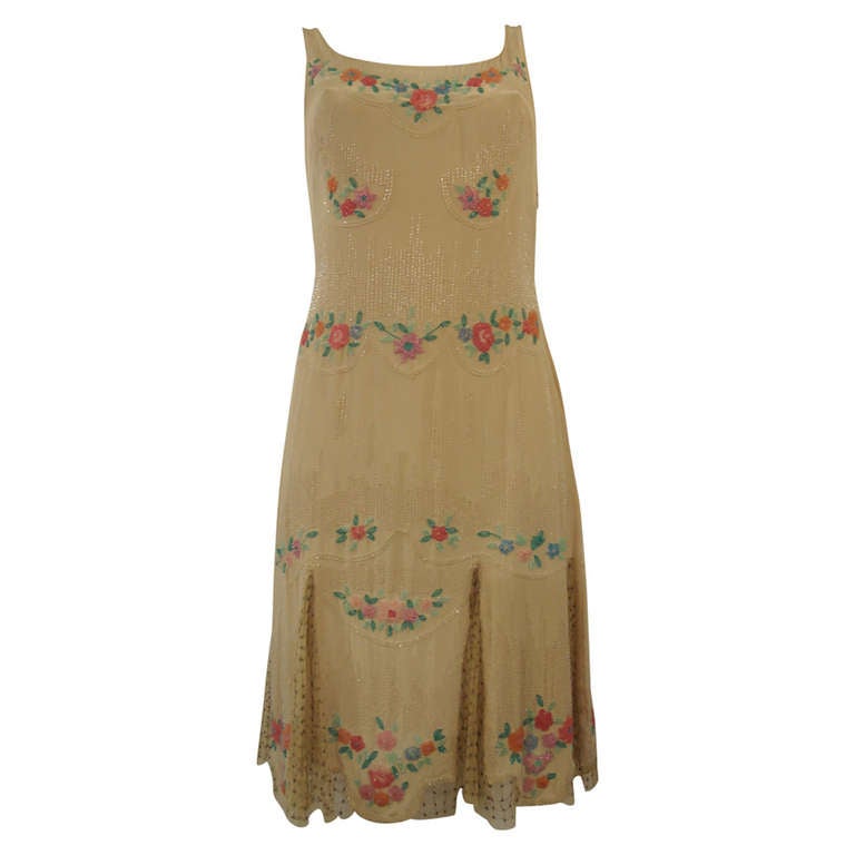 Blumarine Couture Handmade Embroidered Silk Dress at 1stDibs