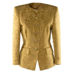 Rena Lange Yellow Damask Jacket 7