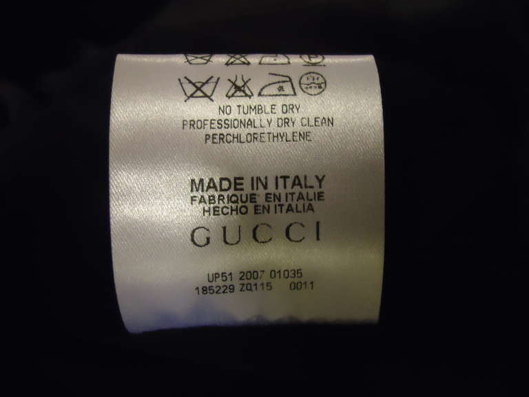 Gucci Black Velvet Taffeta Dress For Sale 1