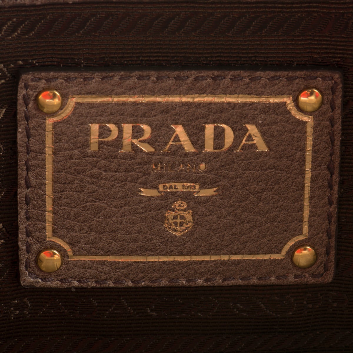Women's Prada Grey Fumé Leather Handbag