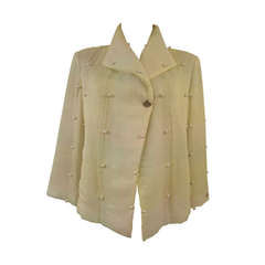 Chanel Ivory Shade Silk Jacket