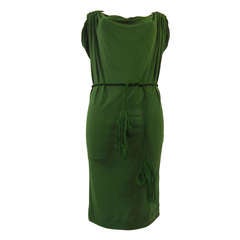 Lanvin Green Short Sleeve Dress