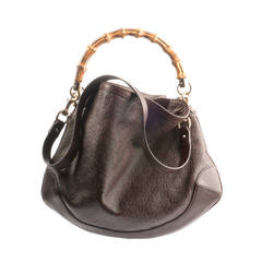 Used Gucci Bamboo Brown Guccissima Leather Bag