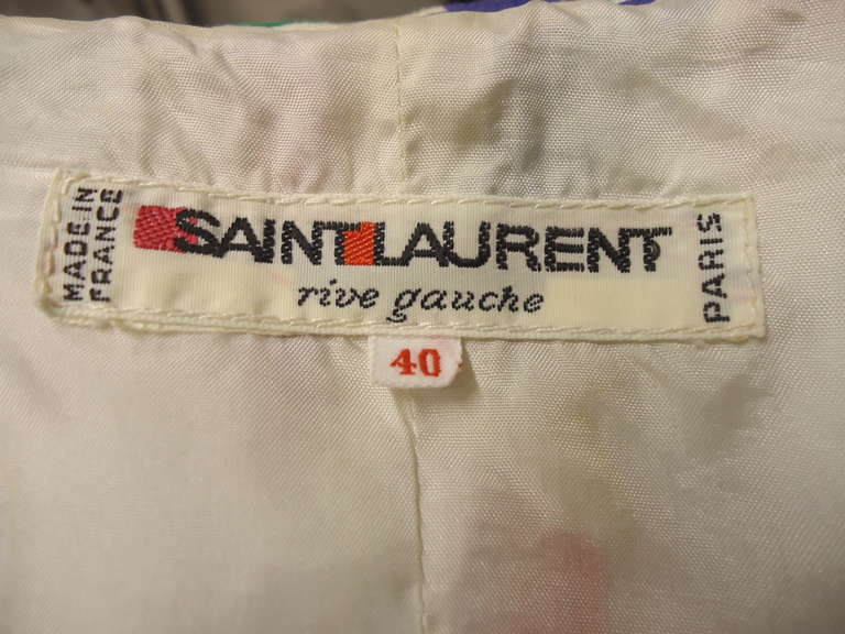 1980's Saint Laurent Rive Gauche Vintage Multicolored Jacket 2