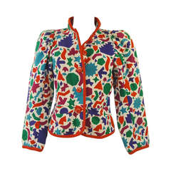 1980's Saint Laurent Rive Gauche Vintage Multicolored Jacket