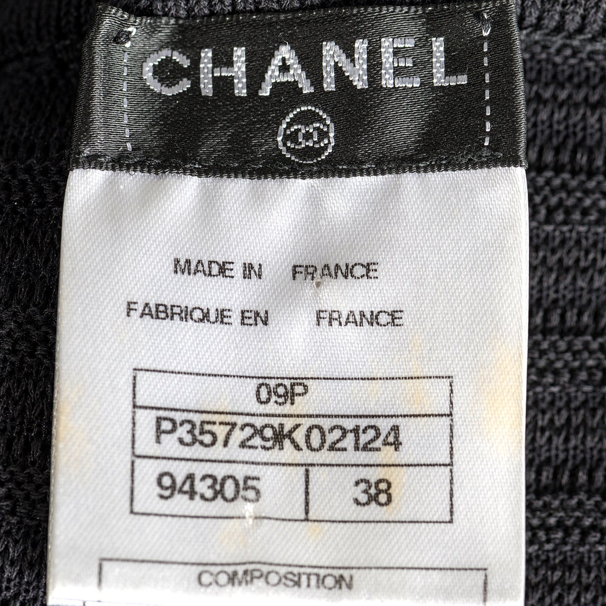 Women's Chanel Black Cotton Evening Dress With Muffetee