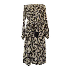 1980
s Saint Laurent Rive Gauche Black and White Dress