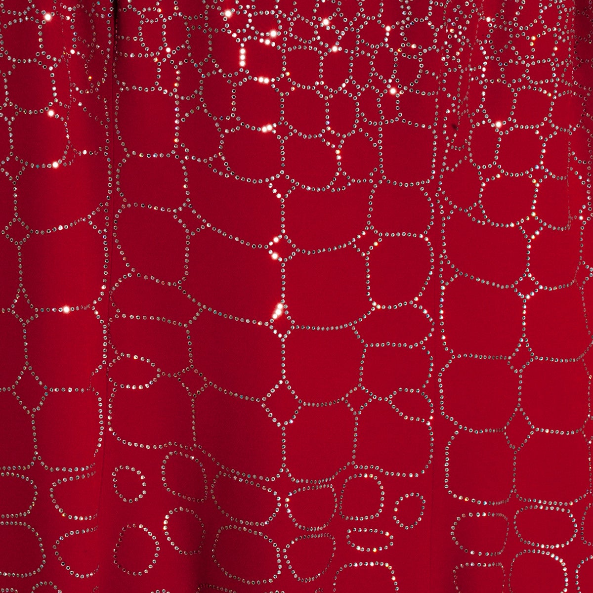 Gai Mattiolo Couture Red Evening Crystals Dress In Excellent Condition In Gazzaniga (BG), IT