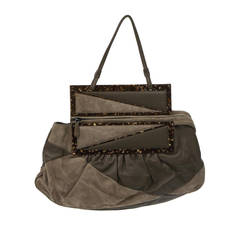 Fendi Leather and Buckskin Turtledove One Handle Bag 8