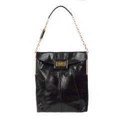 Roger Vivier Black Python Mikado Flat Bag 5