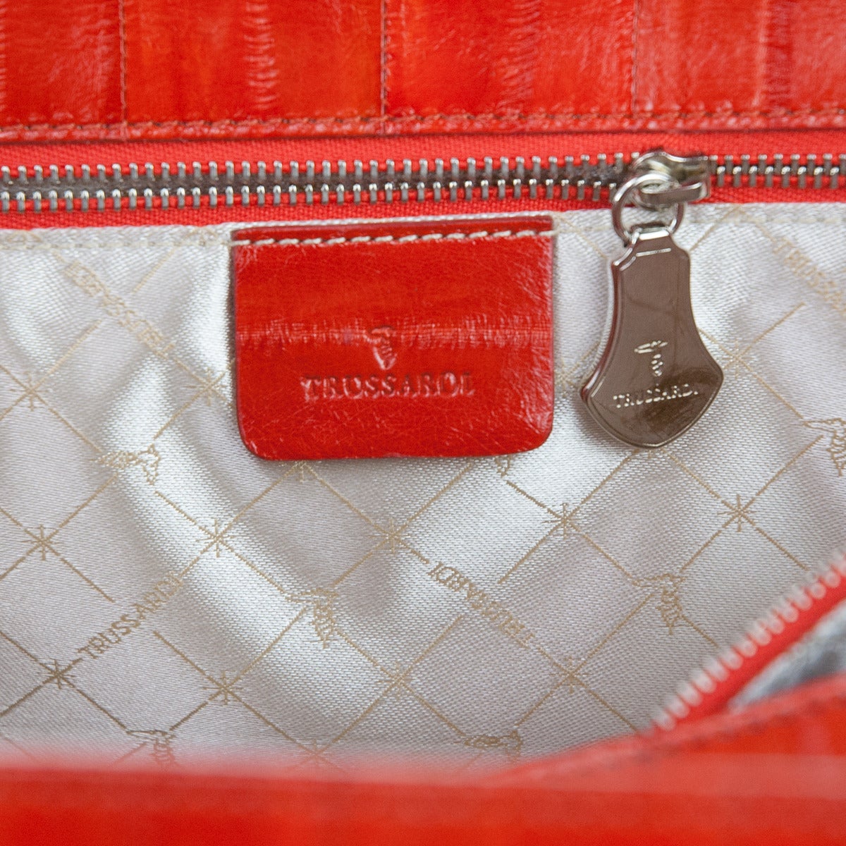 Women's Trussardi Limited Edition Orange Eel Maxi Bag