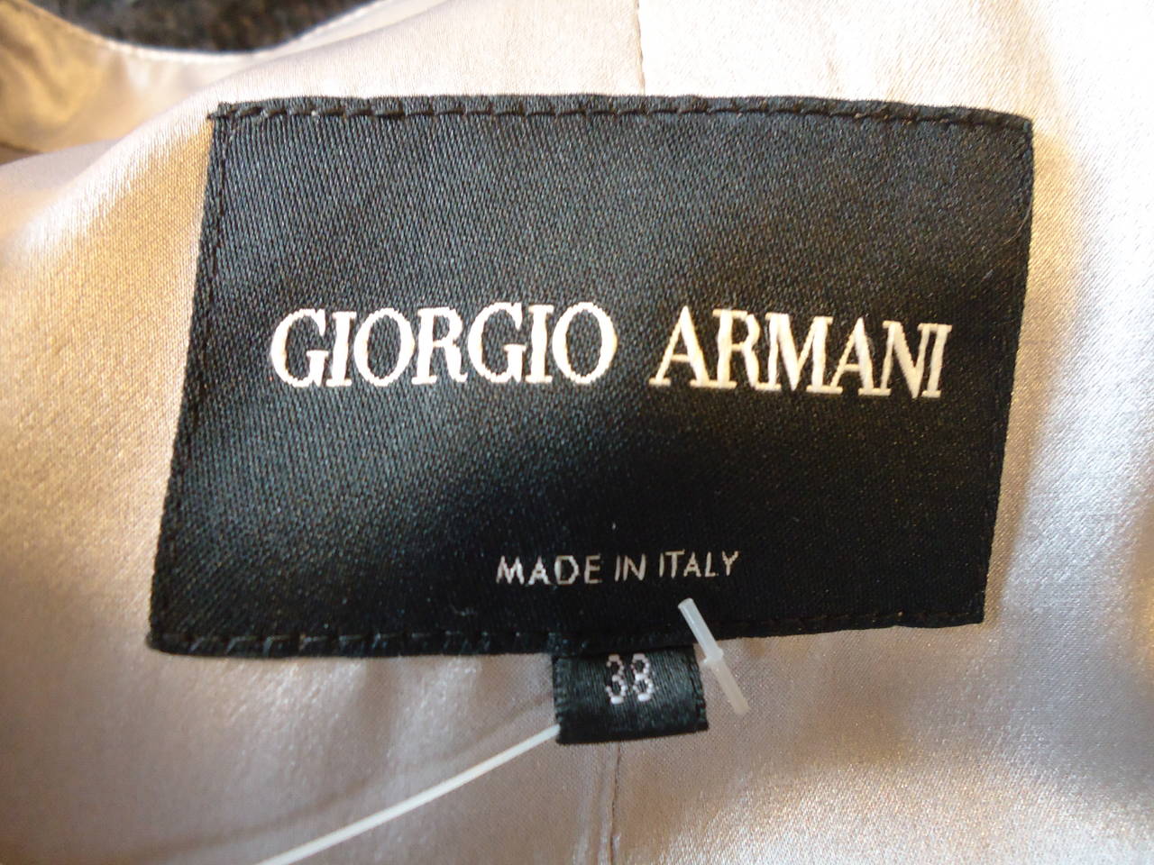 Giorgio Armani Silk Single-Breasted Light Blue Jacket 3
