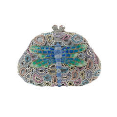 Dargonfly Multicolored Strass Clutch