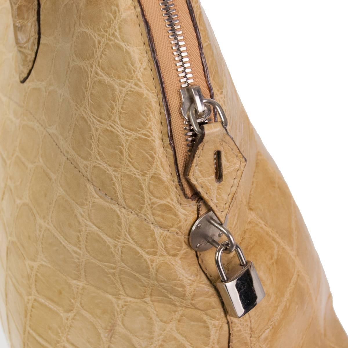 Donna Elissa Milano Borsa in coccodrillo beige In condizioni ottime a Gazzaniga (BG), IT