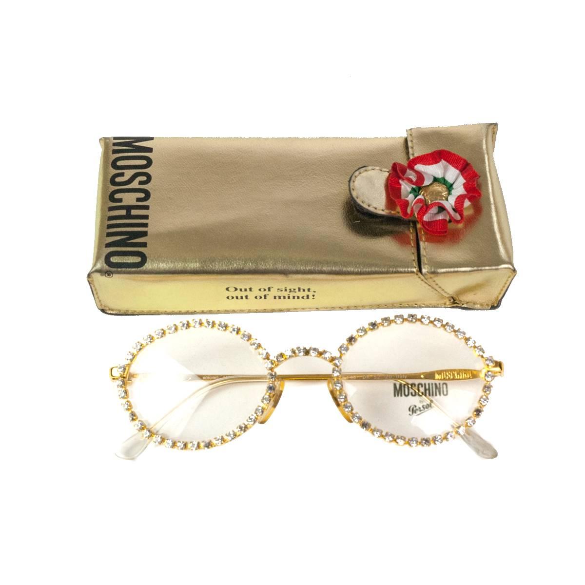 moschino gold glasses
