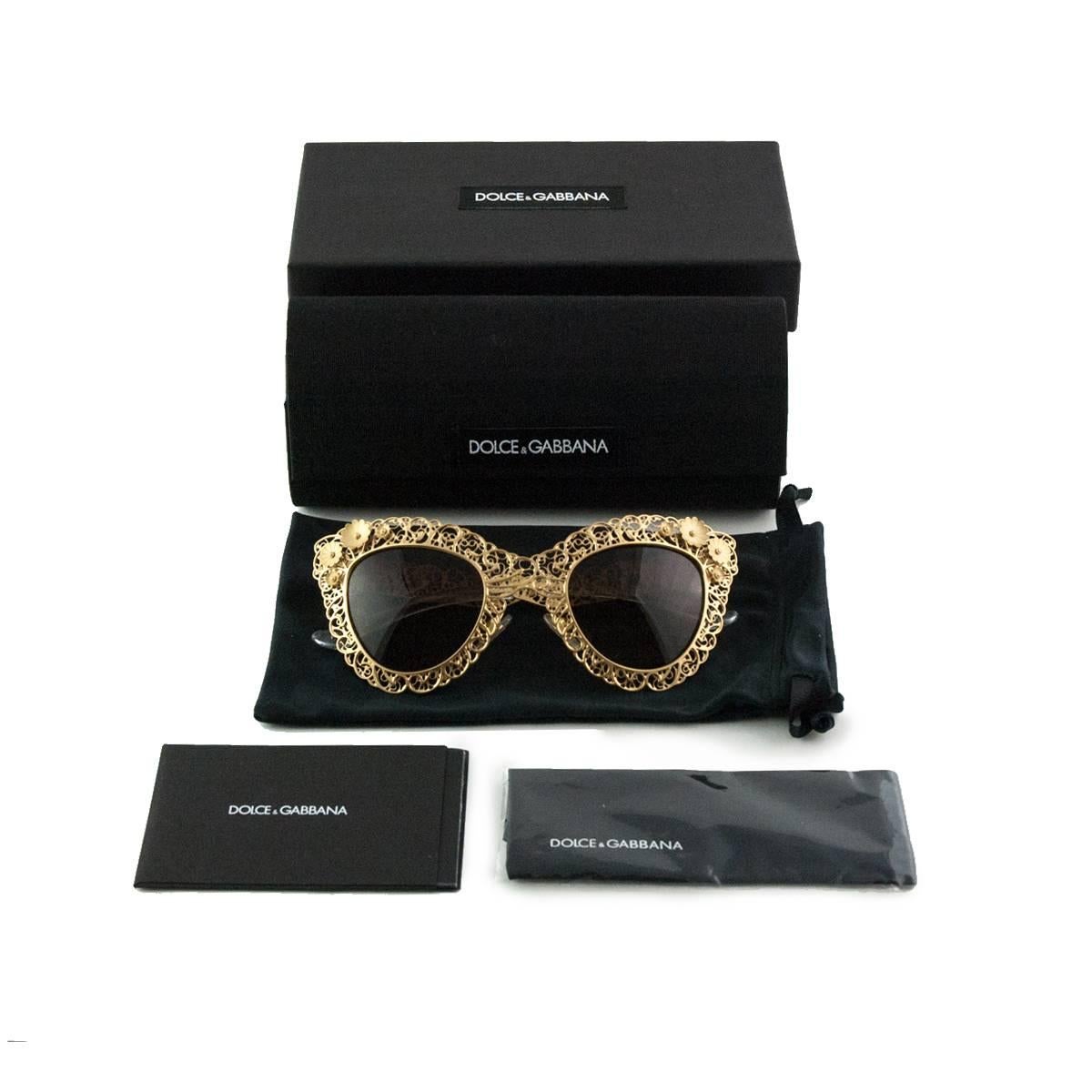 Dolce & Gabbana Golden Filigree Sunglasses 1