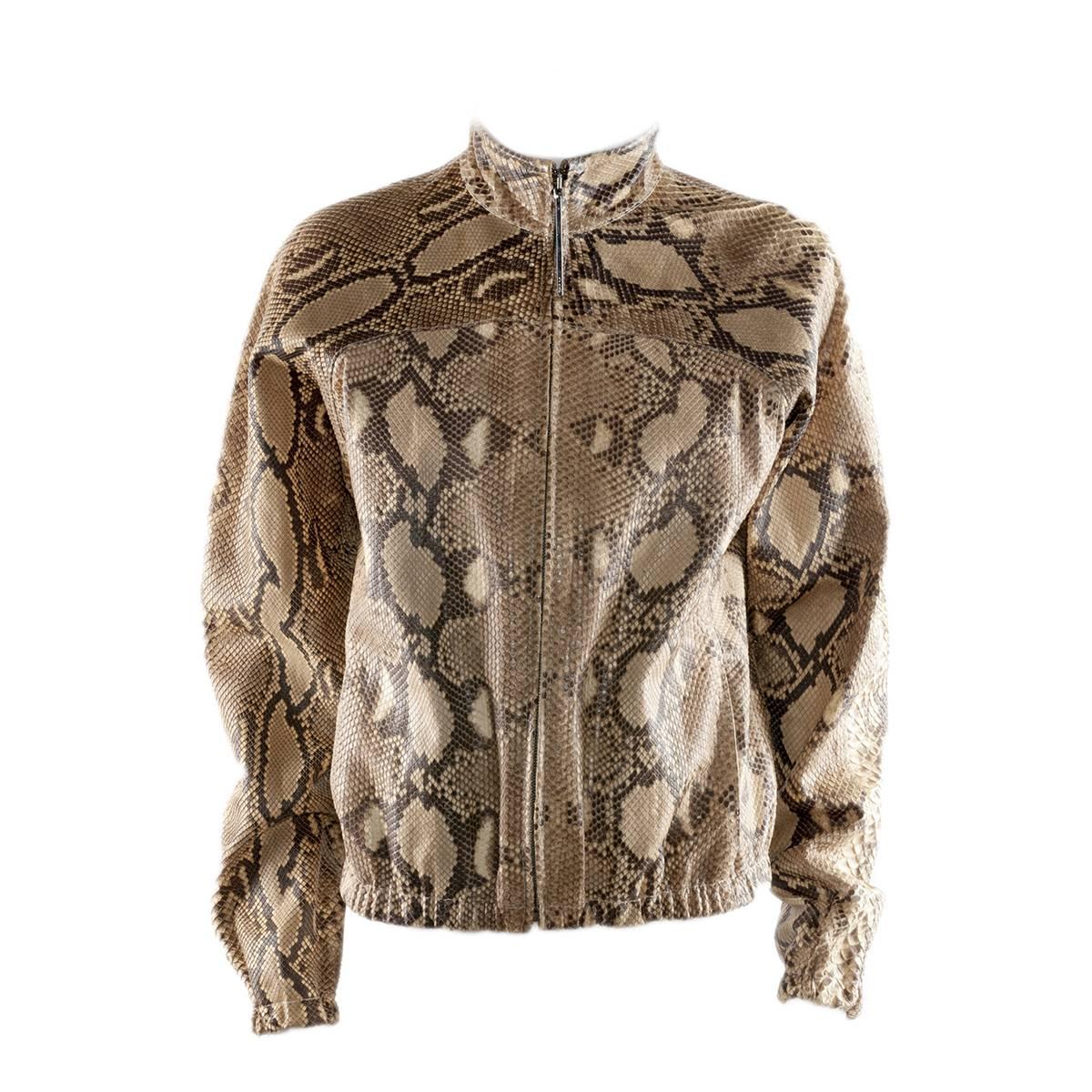 Gucci Camel Real Python Jacket