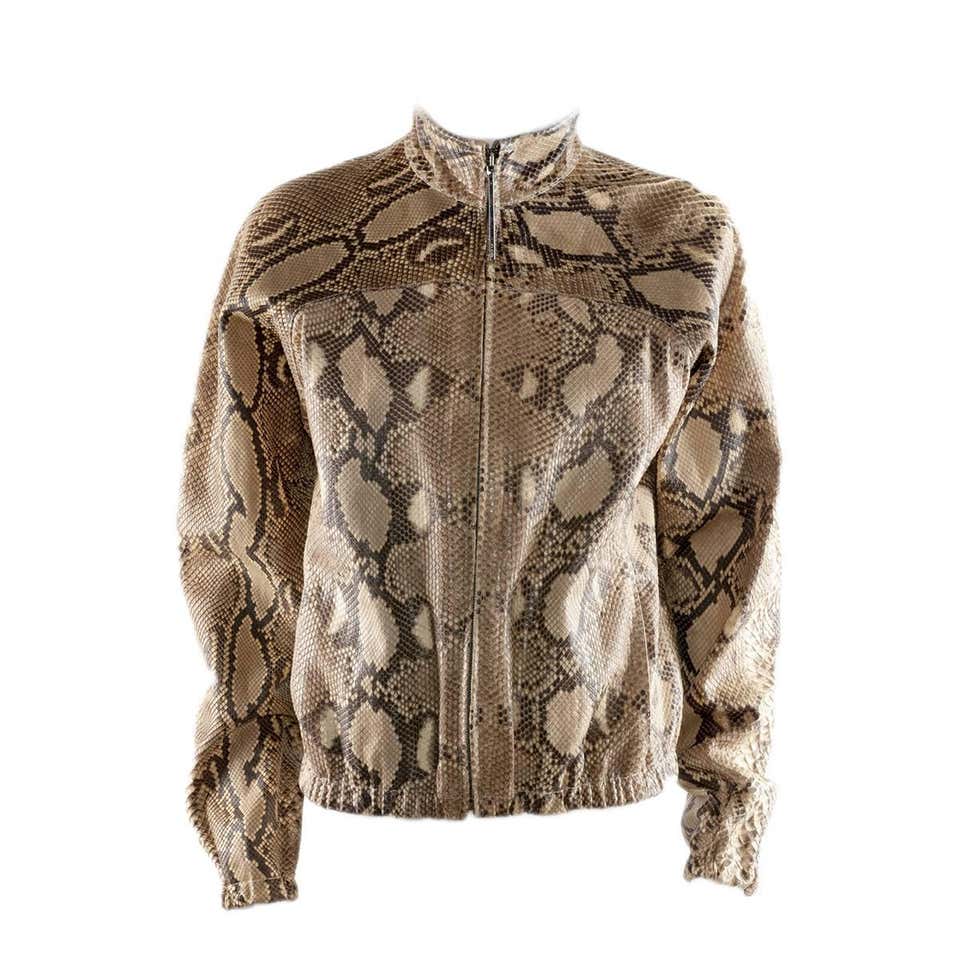 Real Python Clothes Gucci Camel Real Python Jacket at 1stDibs | gucci python jacket, real ...