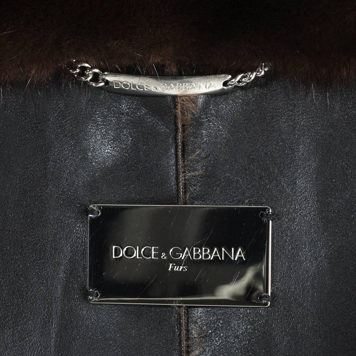 Black Dolce & Gabbana Mink Fur Coat