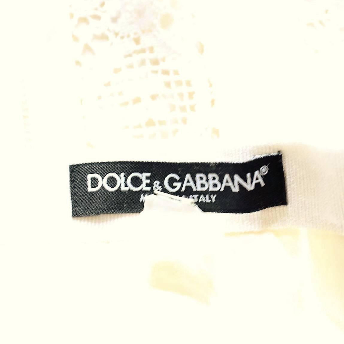 Women's Dolce & Gabbana Lace Silk Skirt Size 42