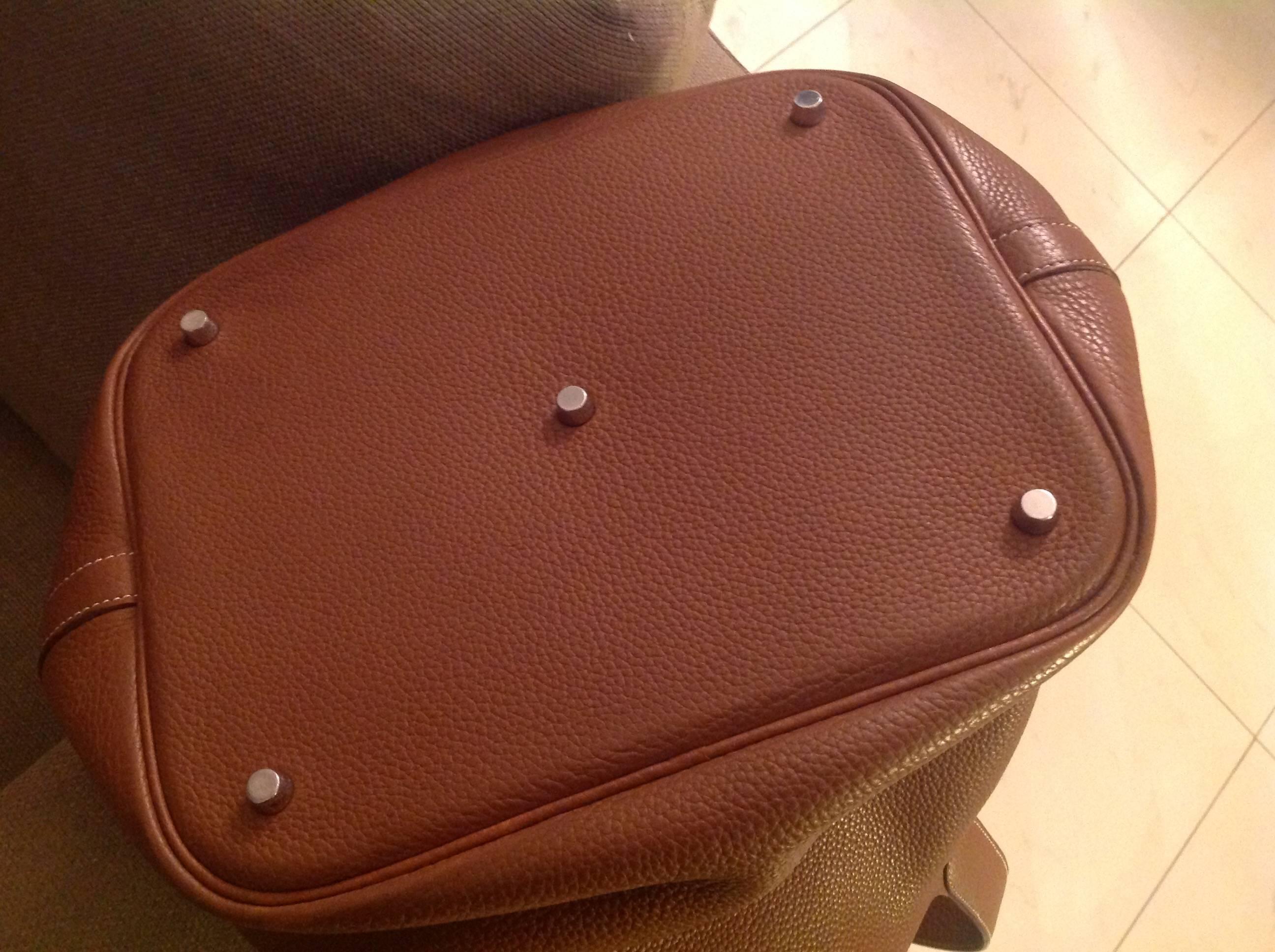 Hermes Clemence Leather Picotin GM Bag 4
