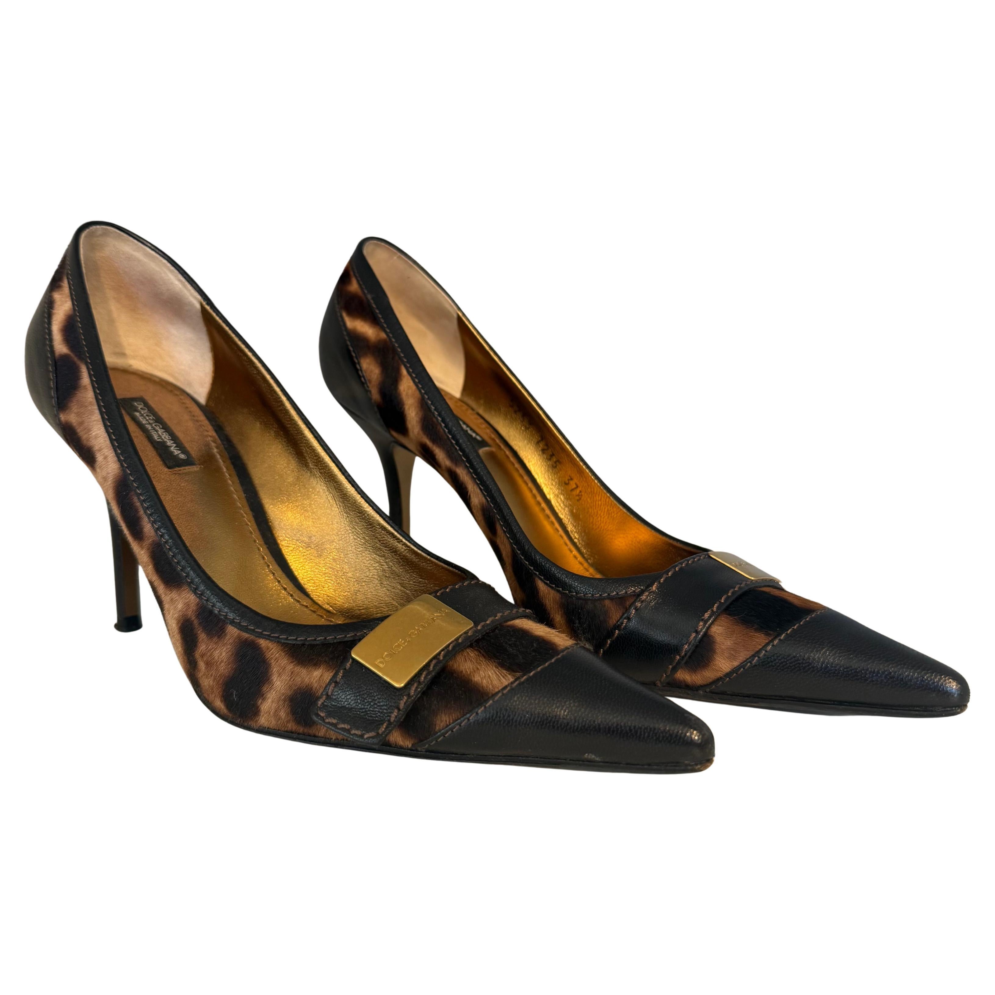 Dolce & Gabbana Escarpins en veau animalier taille IT 37 1/2