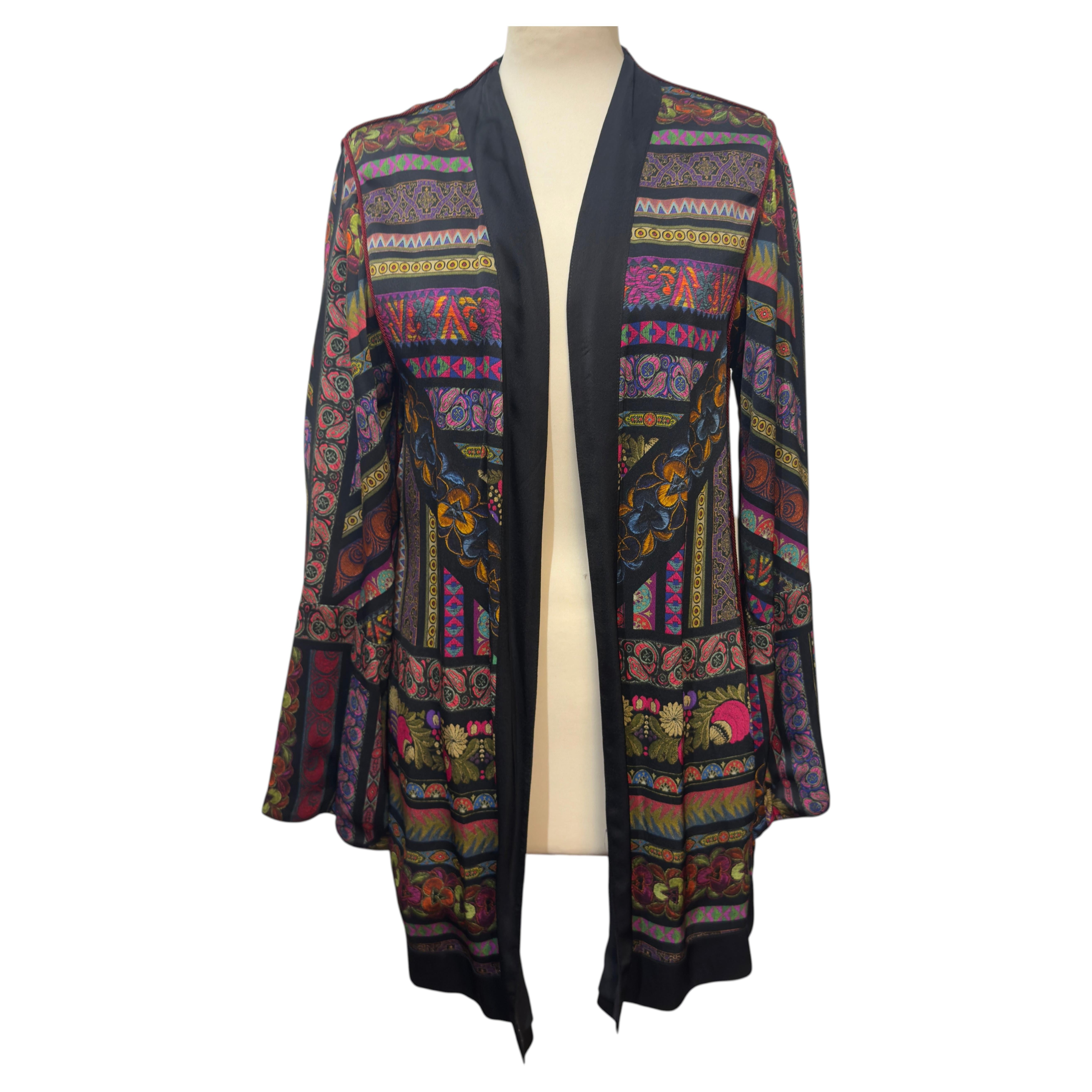 Etro Floral Jacket/Kaban Size IT 42 / FR 38 / US 6 For Sale