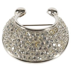1980s YSL Crystal Brooch