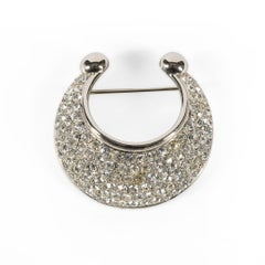 1980s YSL Crystal Brooch