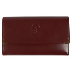 New Cartier Must de Cartier Burgundy Leather Wallet