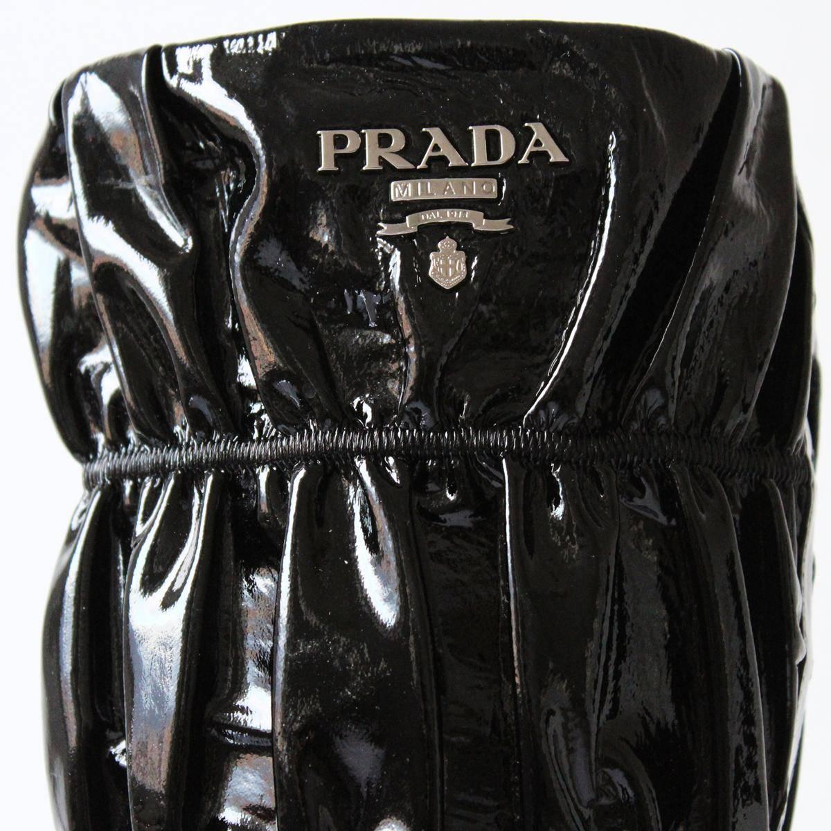 patent prada boots
